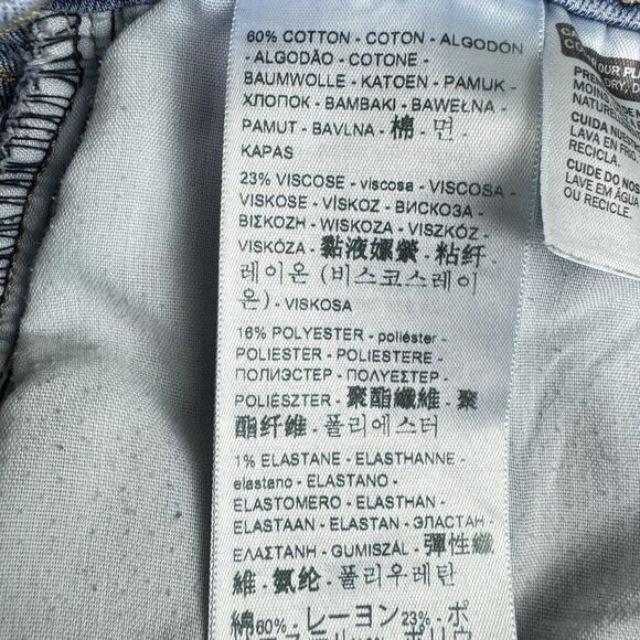 Levi's 505 Jeans Women's Sz14 Blue Straight Leg Stretch Denim Zip Mid-rise 90's - Picture 12 of 17